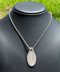 Jewelry Tiffany & and Co 925 sterling silver 34.00” necklace ball chain return to dog tag pendant charm