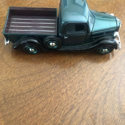 1937 Ford Pick Up Truck, Green With Black - Showcasts 73233 - 1/24 Scale Diecast Model Car