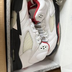Jordan 5 Retro Fire Red Silver Tongue (2020) (GS)