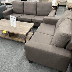 2 Pc Brown Sofa & Love Seat !! On Sale!