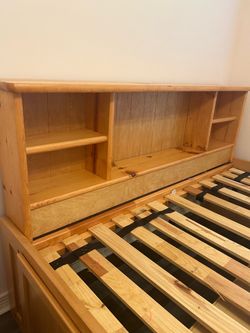 Solid wood twin size bed no mattress