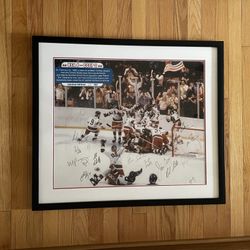 The 1980 USA “Miracle On Ice” Hockey Team Limited Edition 35/80 Photo 19.5x23.5 Framed Plastic 25.5x29.5