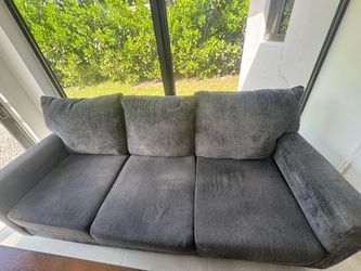 Gray Fabric Two-Seat Sofa