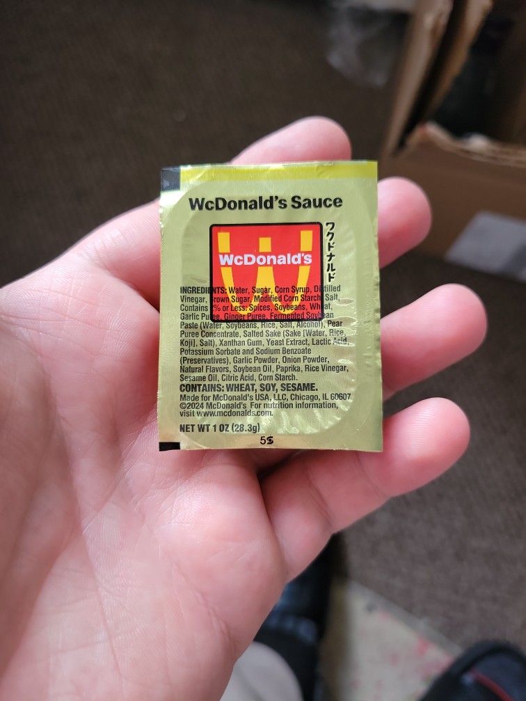 Mint Condition Wcdonalds Sauce (Collectable McDonald's Sauce)