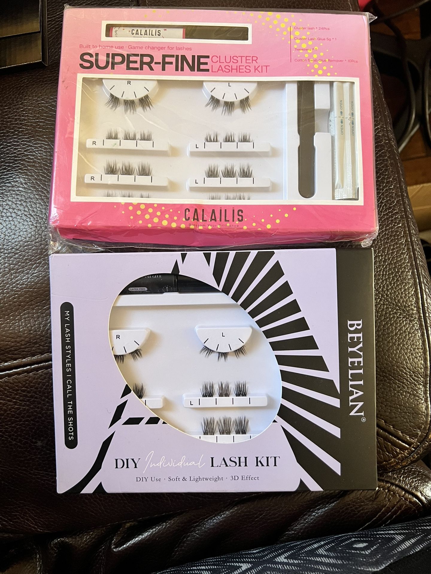 BEYELIAN DIY Individual Lash Kit and Super Fine Cluster Lashes Kit. Both for $6. May need better glue for lashes. See pictures