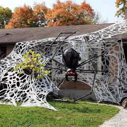 Halloween Beef Netting Spider Webs DIY