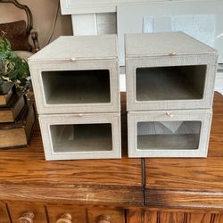 The Container Store Shoe Storage Boxes (Set of 4) all for $ 20