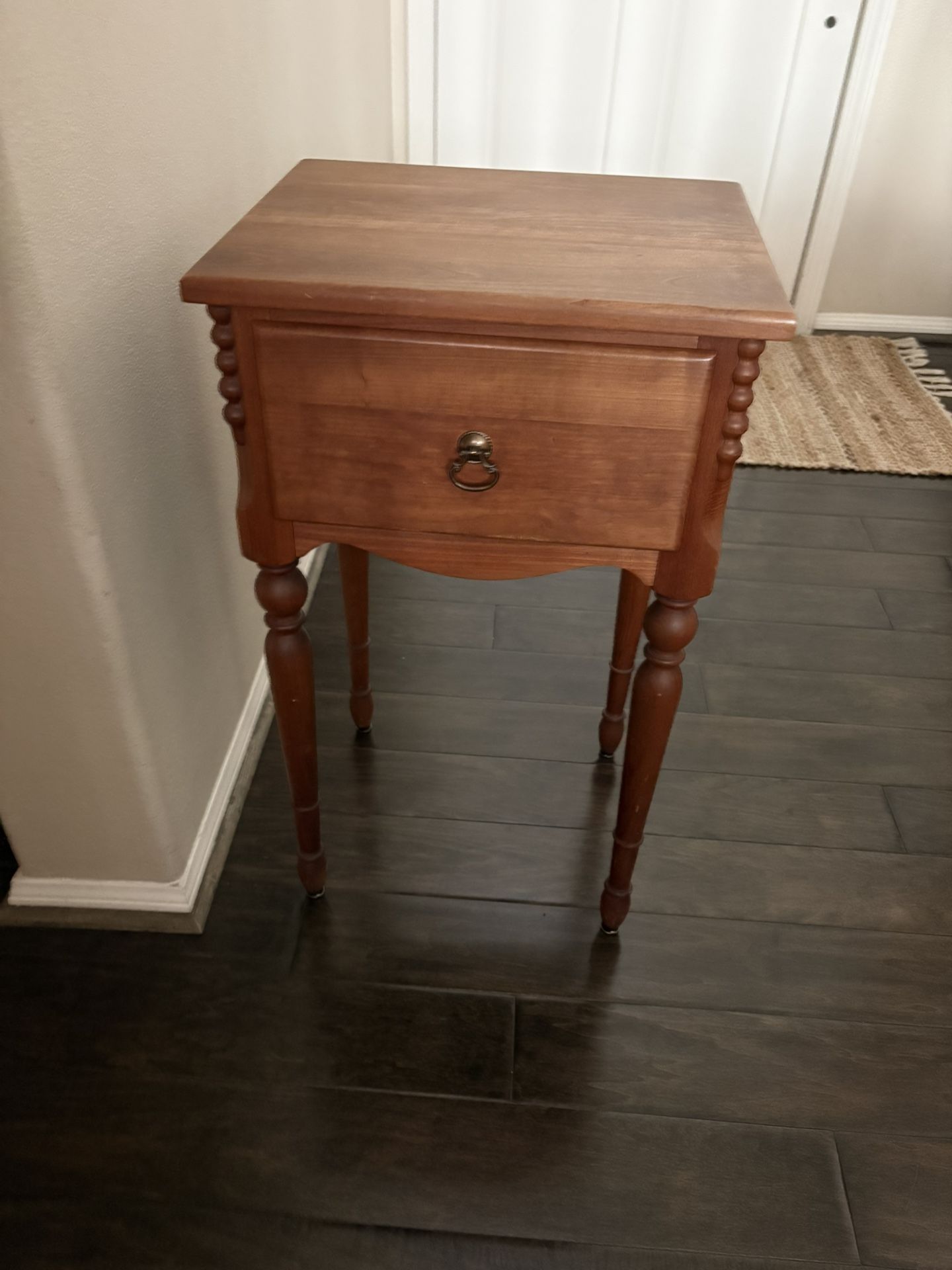 Wood Single Drawer Vintage Shelf