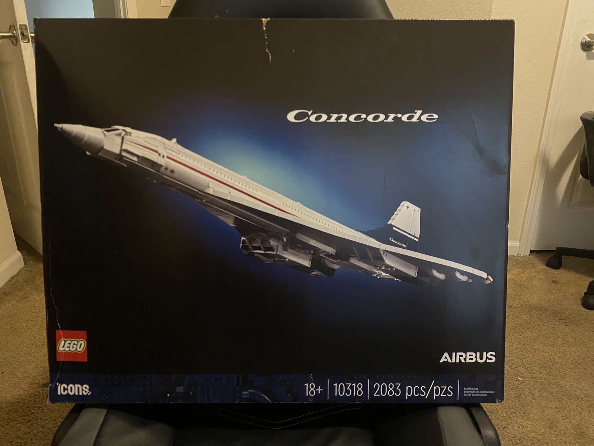 LEGO Icons Concorde Model Plane Building Set 10318