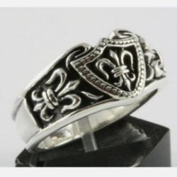 Fleur De Lys Royal Lily - GOTHIC 925 SILVER RING 