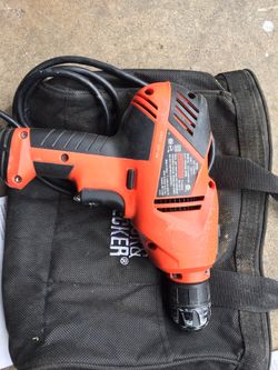 Black & Decker 5.2 Amp Electric Corded 3/8" Drill DR250 Power Tool