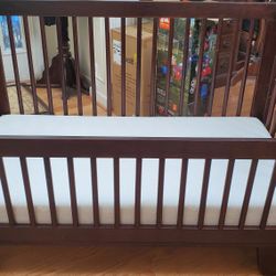 Solid Oak Crib With Brand New Mattress Price Drop