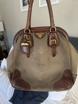 Prada leather Jacquard Tote Loop