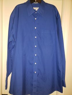Joseph & Feiss Blue Long Sleeve Mens Dress Shirt