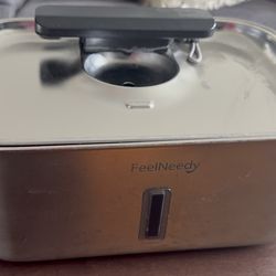 3.2Gal/12L Dog Water Fountain for Large Dogs, Ultra-Quiet Stainless Steel Dog Water Bowl Dispenser with Swirling Water Flow, Pet Water Fountain with V