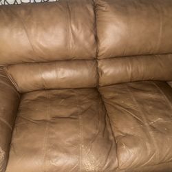 Brown Leather Sofa – Cheap & Must Go Today