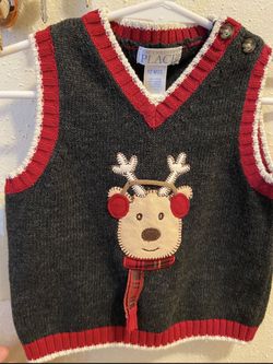 CUTE BABY BOYS CHRISTMAS VEST 12 MONTHS