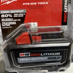 M18 18-Volt Lithium-lon HIGH OUTPUT XC 8.0 Ah Battery