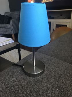 Small blue table lamp