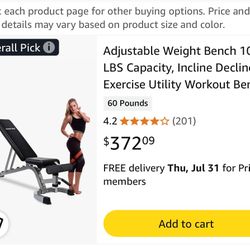 Merax workout bench