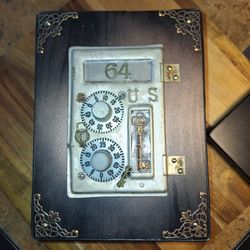 Vintage PO Box Door Bookend  / Table Decor 