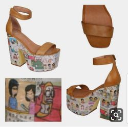 Jeffrey Campbel Red-orenge Heel sandals 9