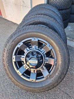 2024 OEM ORIGINAL TAKEOFFS FORD F-250 LARIAT 20 INCH TIRES BRIDGESTONE ALL-TERRAIN 60 % $ 995 FIRM.