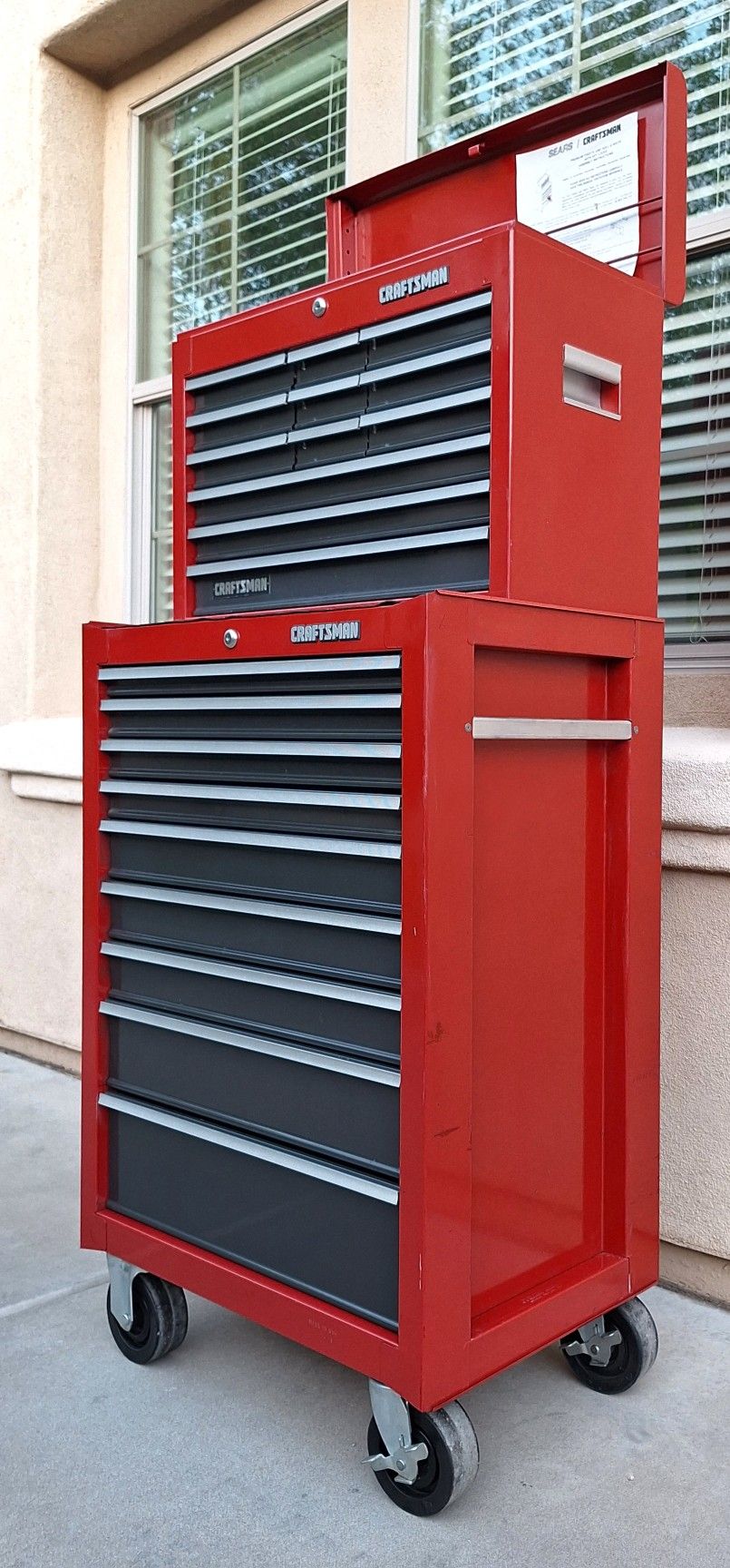 Large Sears Craftsman 21 Drawers HD Rollaway Tool Box