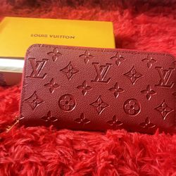 Louis Vuitton Zippy Wallet - Scarlet Monogram Empreinte Leather