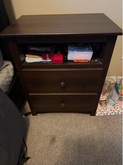 Queen bed and nightstand free