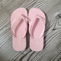 Versace pink flip flops  sandals