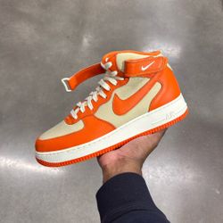Brand New Nik Air Force 1mid Safety Orange Sz10.5