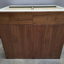 Base Cabinet 2 Drawer/Door - Walnut