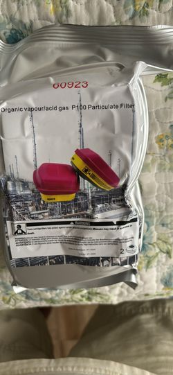 3M 50923 OV Organic Vapor Acid Gas P100 Respirator Replacement Cartridge Filter Cash Only