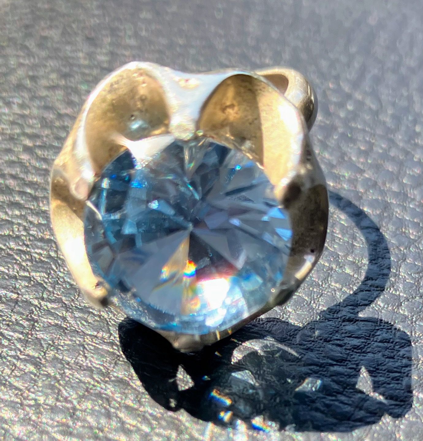Vintage Taxco Mexico sterling silver now 2.5 blue topaz ring.