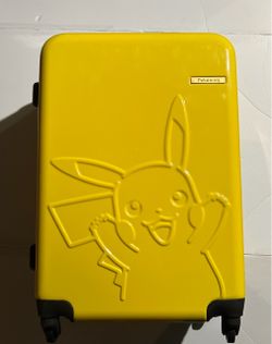 Rare Japan Import Pokemon Pikachu Hardside Suitcase