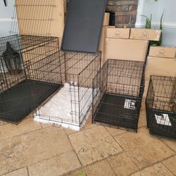 Brand New In Box! 2 Door Folding Portable Dog Cages & Tray Sm'md $40/ Med'lrg $50/ Lrg'xl $60/ Xl'xxl $80 Jaulas De Mascota Beds Available From $10