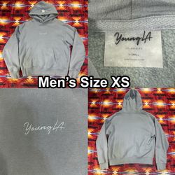 YoungLA Gray Pullover Hoodie Sweater Men’s Size XS
