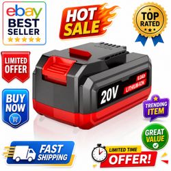 20V 6.0Ah Battery Replacement for Bauer 20V Tools 1701C-B 1702C-B