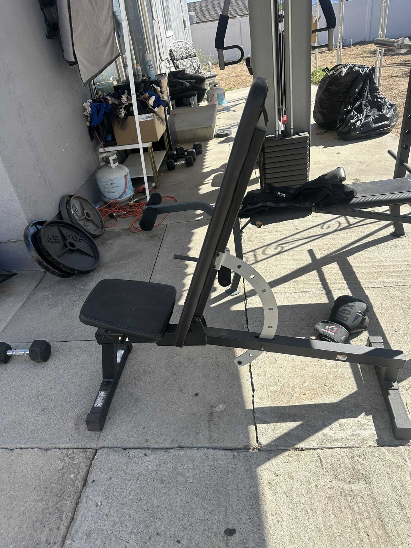 reclining weight bench