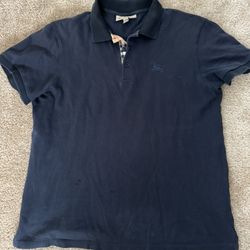 Burberry Men Polo XL Navy Blue