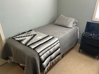 Twin XL bed with or without new mattress and topper