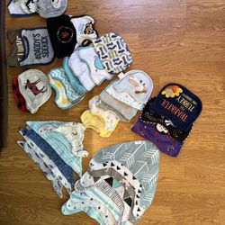 Like New Baby Bibs And Teething bandannas And Pacifier Holder