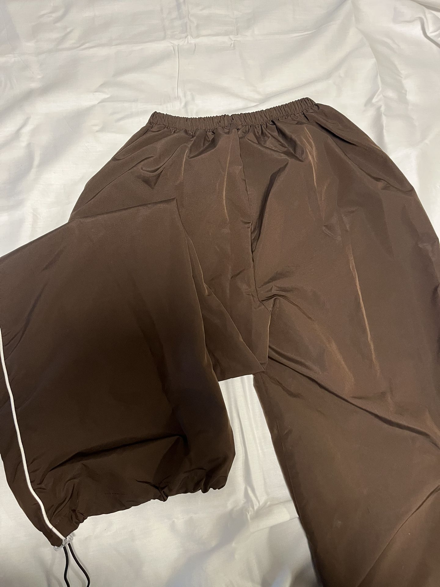 Brown and white tracksuit bottoms