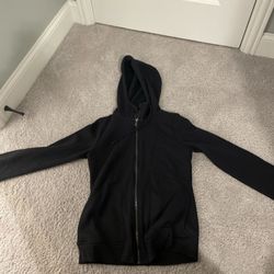 Black Zip Up Hoodie | Size Large 