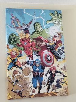 Avengers wall portrait