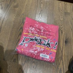 Pink Sp5der Hoodie Size M