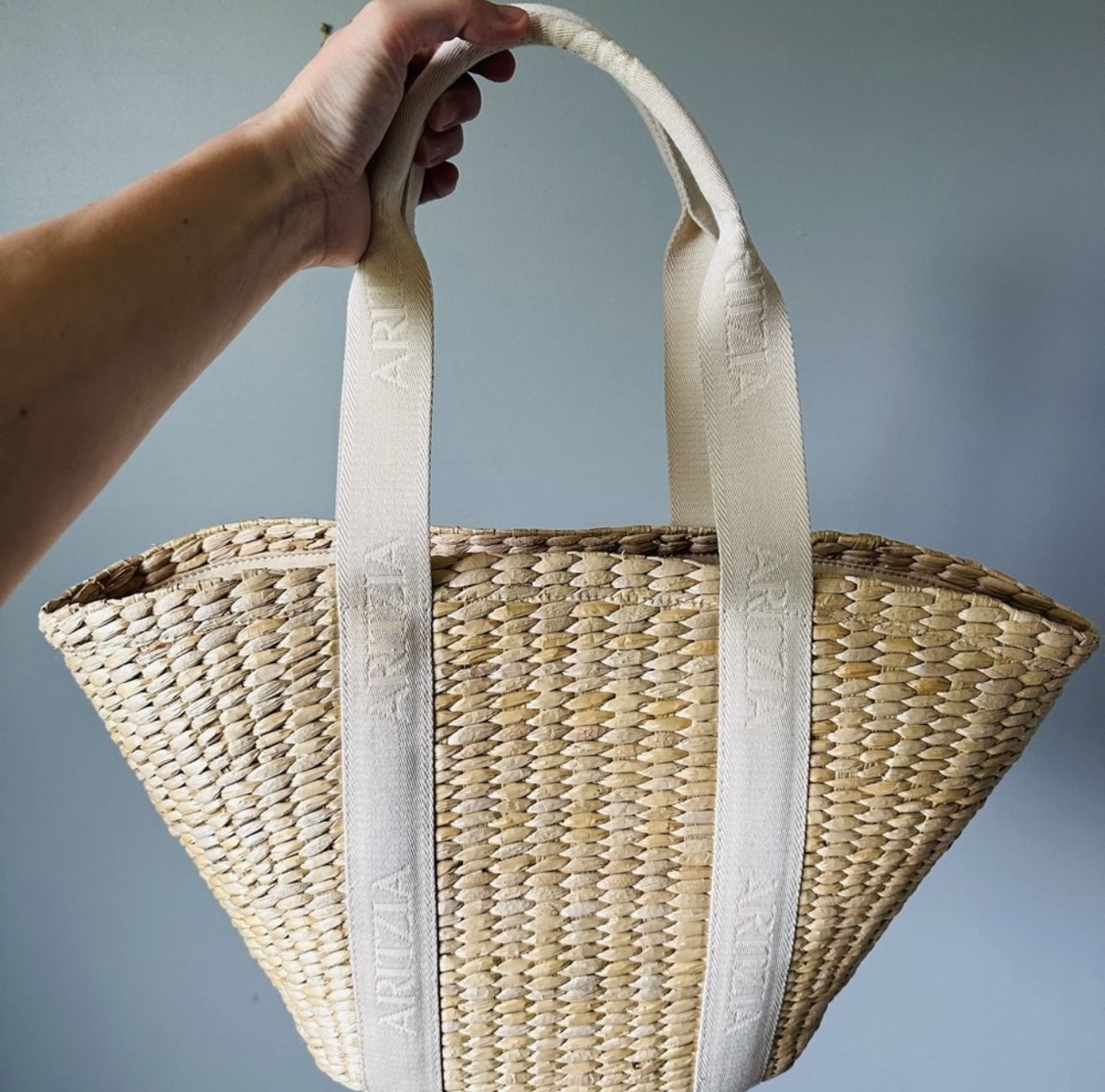 Aritzia Wicker Beach Basket Tote