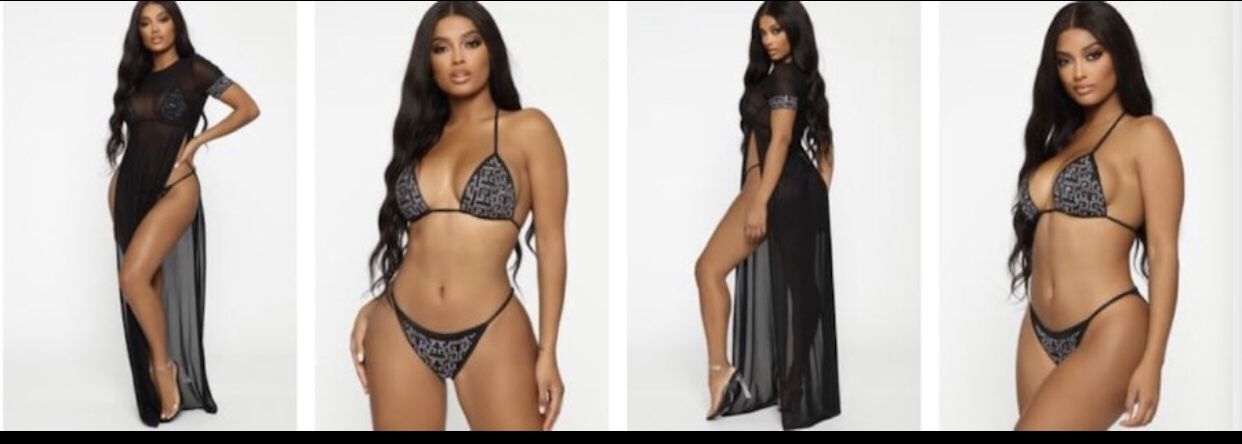 Bathing suit and cover up Size: Medium