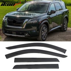 Fits 2022-2026 Nissan Pathfinder R53 Tape-on Window Visors Rain Guards Deflectors
